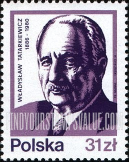 FindYourStampsValue: Famous People: Wladyslaw Tatarkiewicz (1886-1980), philosopher, art historian