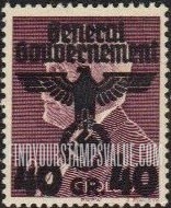 FindYourStampsValue: OCCUPATION - President Moscicki: Stamps of Poland 1937, Surcharged in Black
