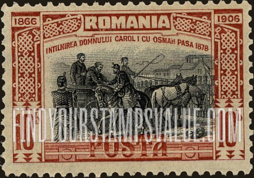 FindYourStampsValue: Prince Carol Shaking Hands with His Captive, Osman Pasha