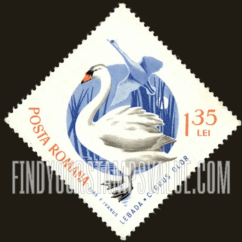 FindYourStampsValue: Birds: Mute swan