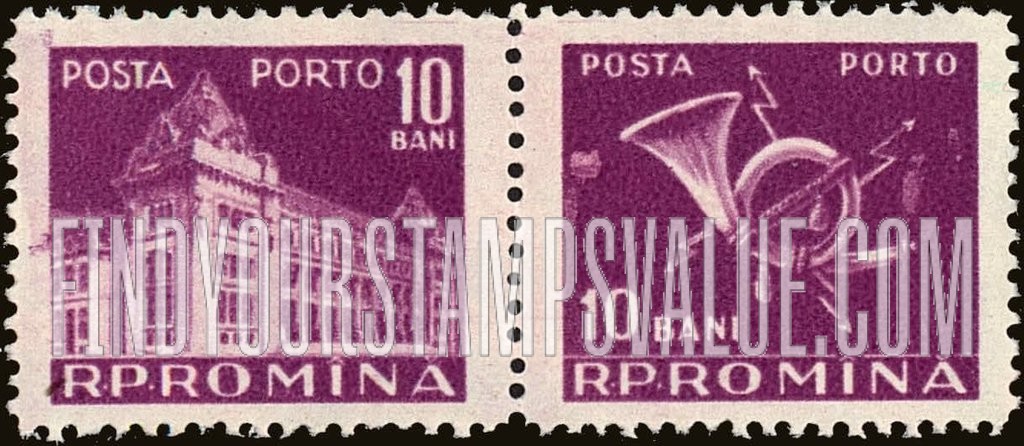 POSTAGE DUE STAMPS - General Post Office and Post Horn