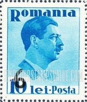 FindYourStampsValue: King Carol II: Surcharged in Black with New Values