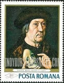 FindYourStampsValue: Paintings: Man with a Skull, by Dierick Bouts