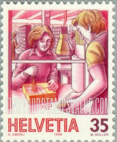 FindYourStampsValue: Federal Administration, Mail Handling: Counter service