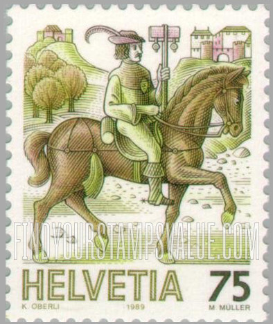 FindYourStampsValue: Federal Administration, Mail Handling: 17th Centenary courier