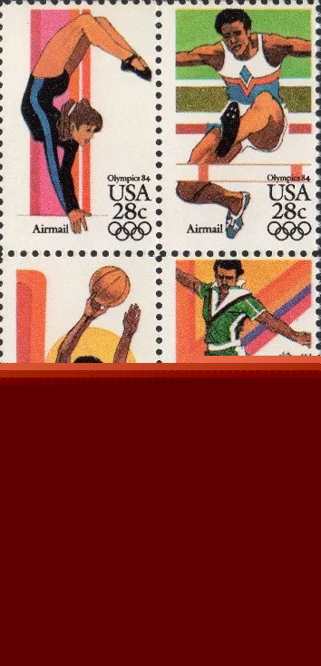 FindYourStampsValue: Air Post: SUMMER OLYMPICS, LOS ANGELES 1984