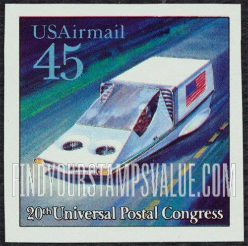 FindYourStampsValue: Air Post: 20th UPU CONGRESS - Futuristic Hover Car