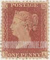 FindYourStampsValue: Great Britain (United Kingdom): Queen Victoria - Penny Red, Re-engraved