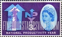 FindYourStampsValue: Great Britain (United Kingdom): National Productivity Year - Two Arrows and Map of the British Isles