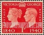 FindYourStampsValue: Great Britain (United Kingdom): Queen Victoria and King George VI - One Penny