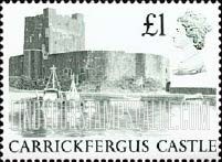 FindYourStampsValue: Great Britain (United Kingdom): Photographs of Castles by Prince Andrew - Carrickfergus Castle