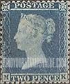 FindYourStampsValue: Great Britain (United Kingdom): Queen Victoria - Two Pence Blue