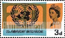 Great Britain (United Kingdom): 20th Anniversary of the UN and ICY - UN Emblem
