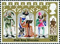 Great Britain (United Kingdom): Illustrations for Christmas Carol "Good King Wenceslas" - Page and Peasant