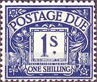 Great Britain (United Kingdom): Postage Due Stamps - One Shilling
