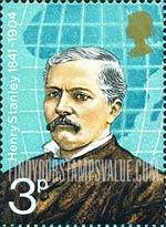 Great Britain (United Kingdom): British Explorers - Henry Stanley and Map of Africa