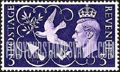 Great Britain (United Kingdom): Peace Issue - King George VI and Symbols of Peace and Industry