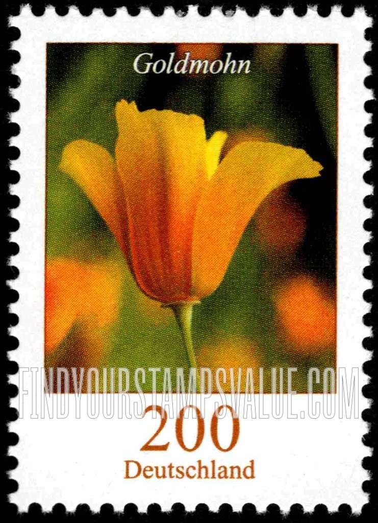 FindYourStampsValue: Flowers Type of 2005: Goldmohn (California poppy)