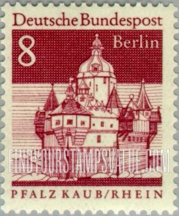FindYourStampsValue: BERLIN - Castle, Kaub on the Rhine