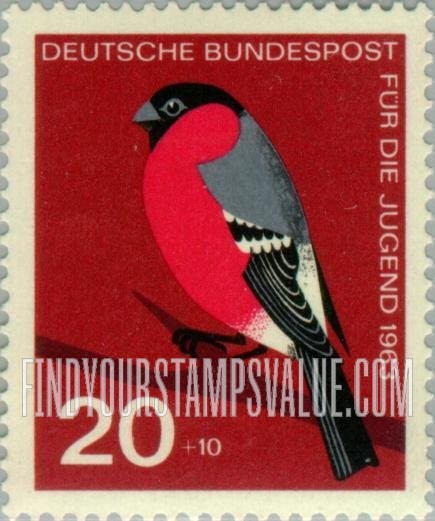 FindYourStampsValue: SEMI-POSTAL - Birds: Bullfinch
