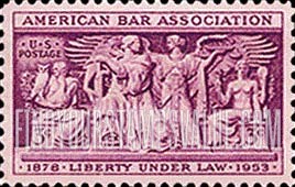 75th ANNIVERSARY OF AMERICAN BAR ASSOCIATION - Section of Frieze, Supreme Court Room