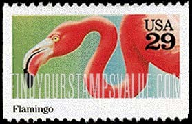 FindYourStampsValue: WILD ANIMALS - Flamingo, Booklet Stamp