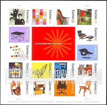 FindYourStampsValue: CHARLES & RAY EAMES, Designers, Self-Adhesive stamps