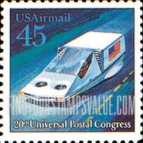FindYourStampsValue: Air Post: 20th UPU CONGRESS - Futuristic Hover Car