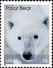FindYourStampsValue: POLAR BEAR - Arctic Animals