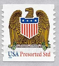 FindYourStampsValue: EAGLE & SHIELD, Self-Adhesive Coil stamp