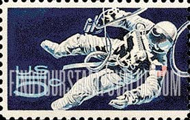 ACCOMPLISHMENTS IN SPACE - Space-walking astronaut