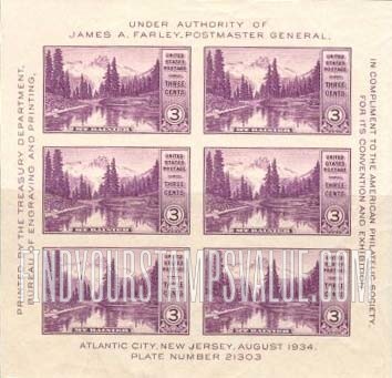AMERICAN PHILATELIC SOCIETY - Mt. Rainier and Mirror Lake