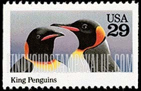 FindYourStampsValue: WILD ANIMALS - King Penguins, Booklet Stamp