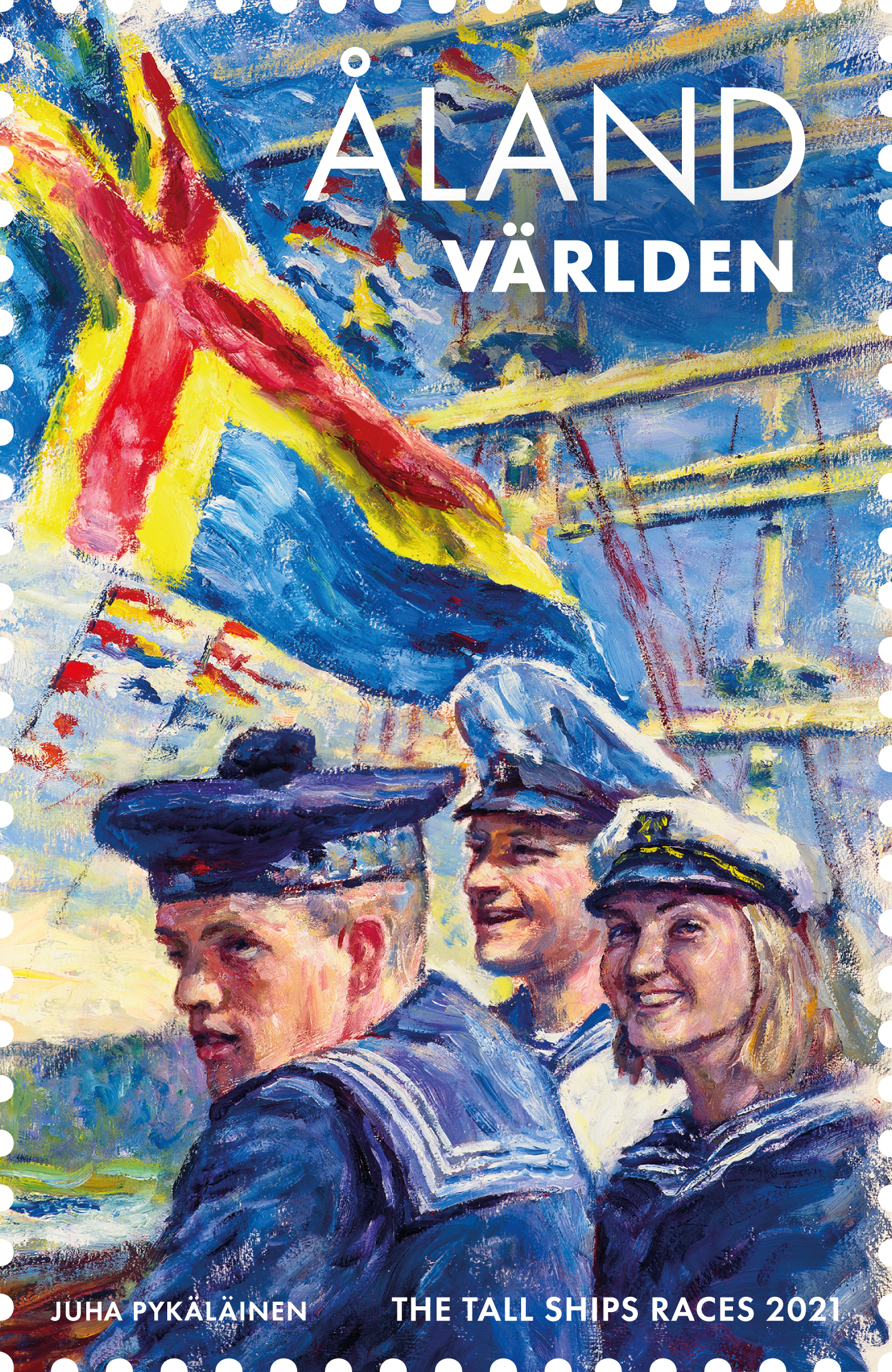 Tall Ships Races 2021 – an artistic stamp released by Åland Post
