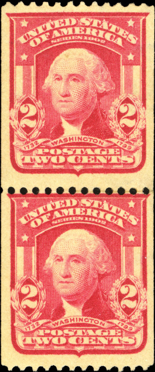 1908 2c carmine vertical pair was sold for $700,000 at Cherrystone!