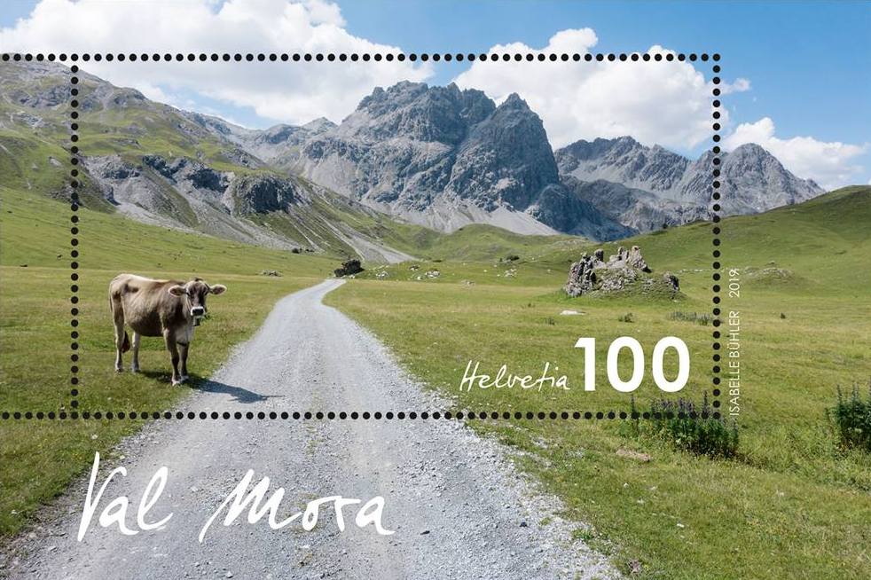 Typical Swiss countryside: Val Mora – a special stamp released!