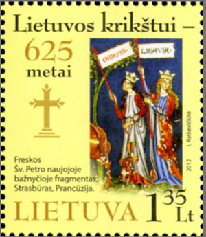 Stamp Dedicated to Lithuania's Christianization