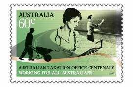 Stamp Commemorates Centenary of the Australian Tax Office
