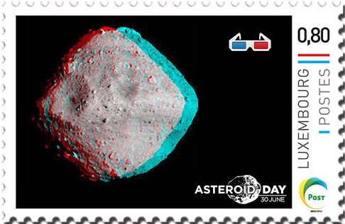 Luxembourg Post released a 3D stamp for Asteroid Day!