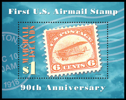 First U.S. Airmail Stamp 90th Anniversary