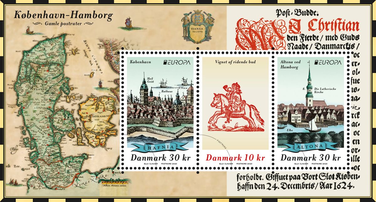 Denmark Post issued a souvenir sheet for Europa 2020 competition!