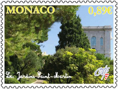 Saint-Martin Gardens stamp from Monaco