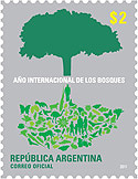 International Year of Forests - stamp from Argentina