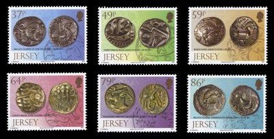 Archaeology II - Buried Treasure stamp issue by Jersey