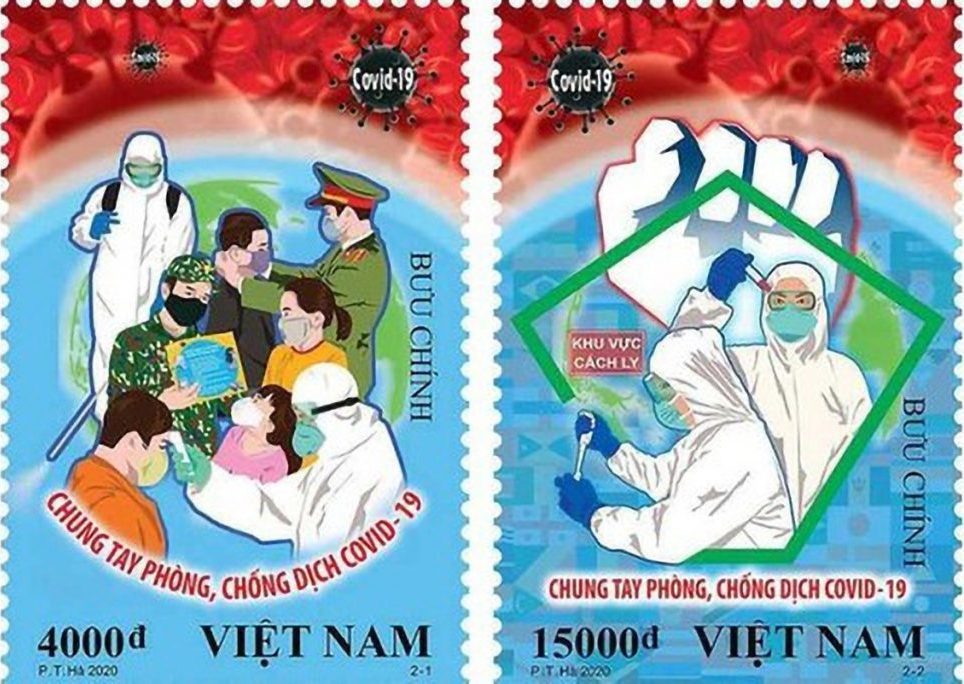 Vietnam Post introduced two “Together we prevent Covid-19” stamps!