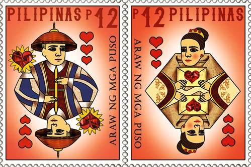 PHLPost issued two “King and Queen of Hearts” stamps to celebrate Valentine’s Day
