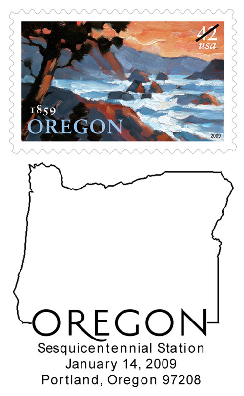 New U.S. stamp honors Oregon's Sesquicentennial