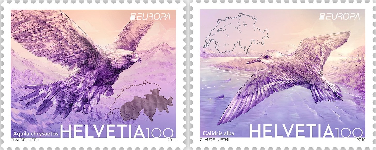 An unlikely pair – two Europa stamps released by Swiss Post