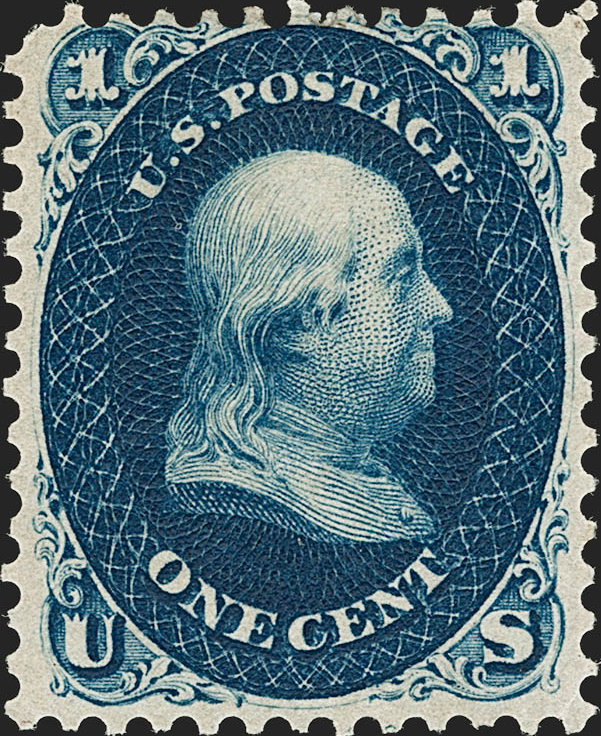 1c Indigo First Design is expected to fetch $50,000 at Siegel auction