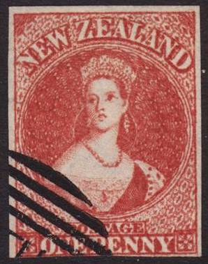 NZ 1855 1d Full-Face Queen stamp is to fetch more than $30,000 at Mombray auction